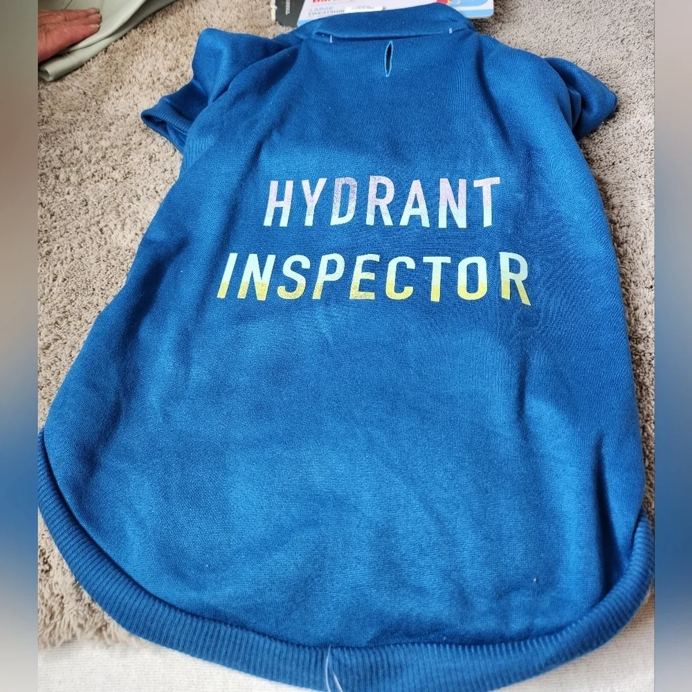 Blue Hydrant Inspector Dog Sweatshirt - Boots & Barkley - XS
